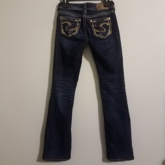 Silver Slim Bootcut Jeans - Picture 3 of 6